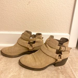 Tan ankle booties